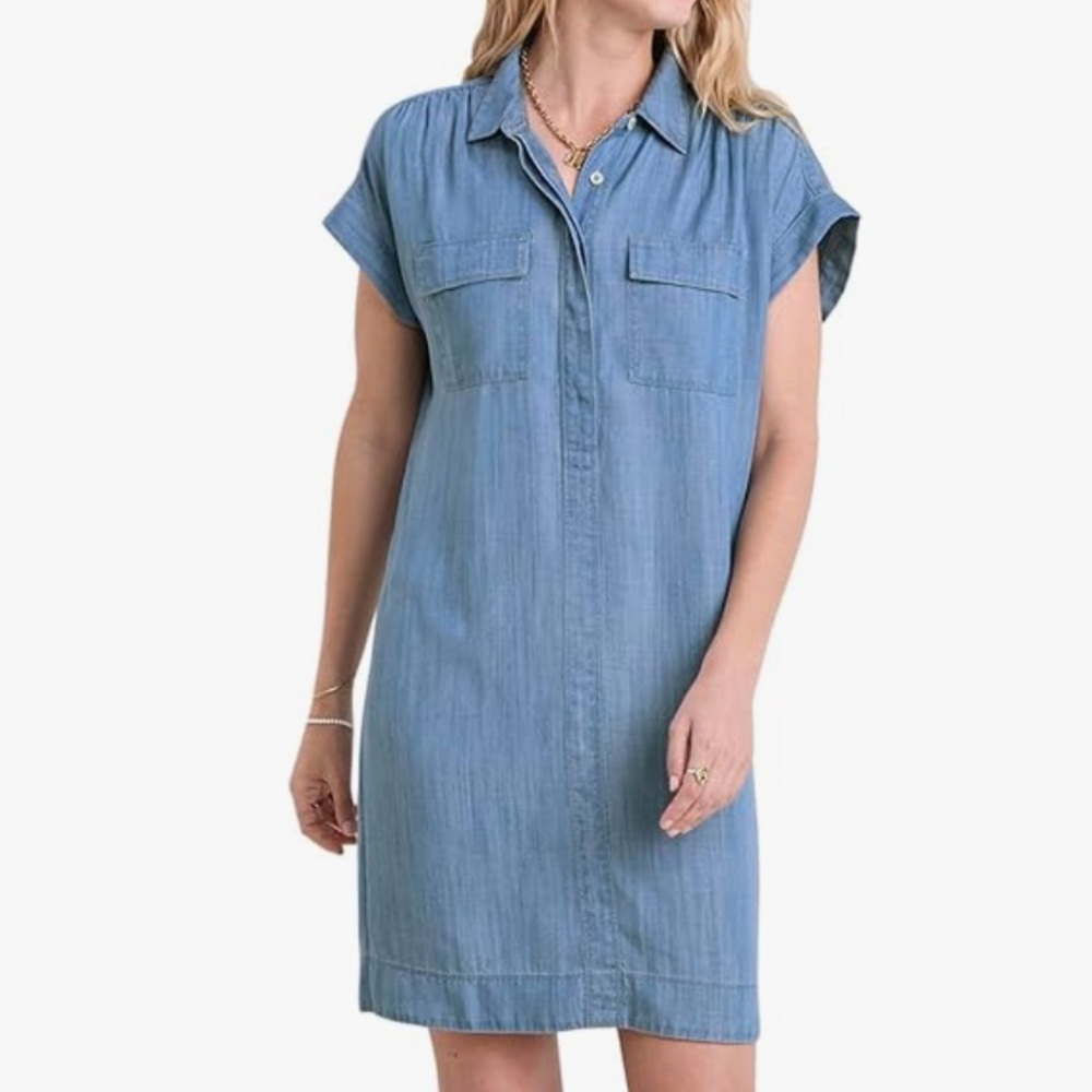 Vineyard Vines Margo Chambray Shirtdress